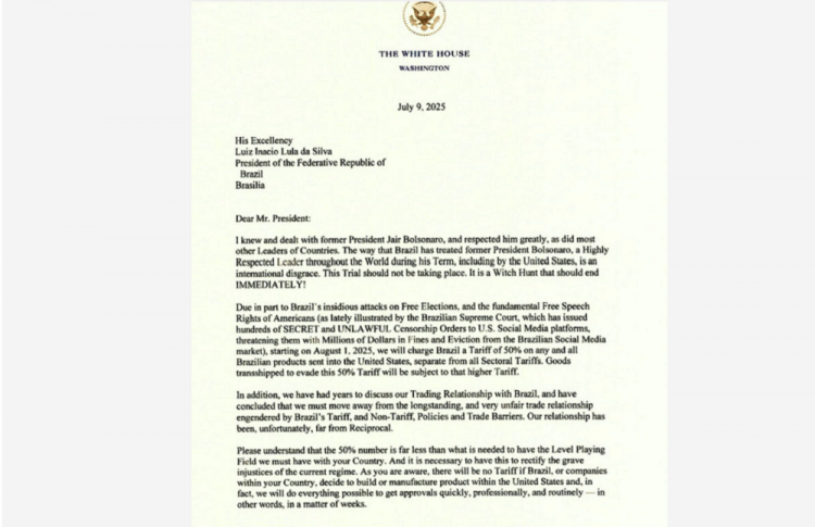 carta trump a lula