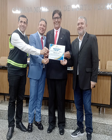 Vereadores Breno Mendes, Zé Paroca, Jornalista Gomes Oliveira e vereador Fogaça